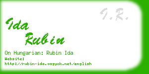 ida rubin business card